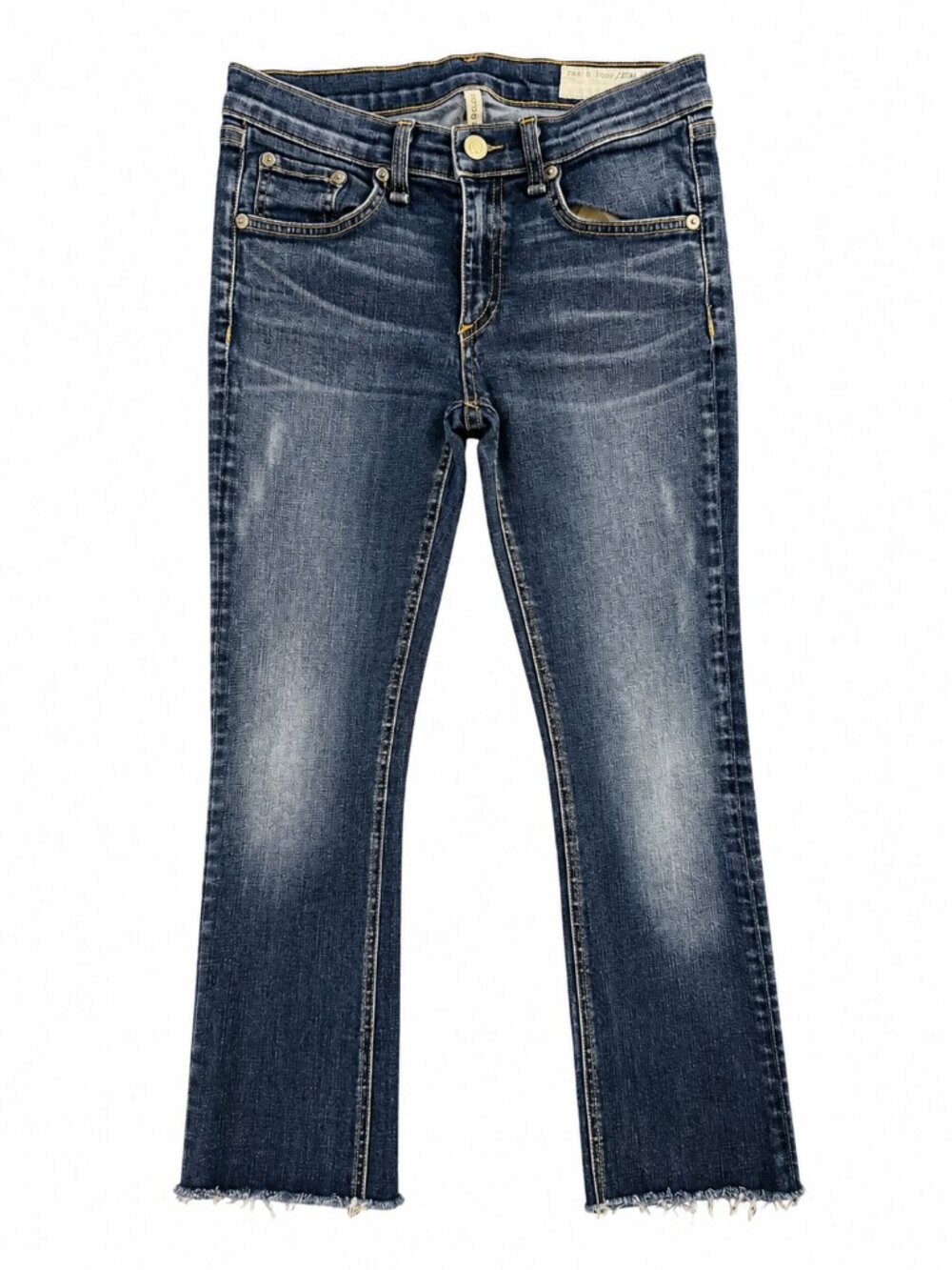 Judy Blue Slim Bootcut Jeans Women’s 7/28 Raw Hem Stretch Denim Boho Western